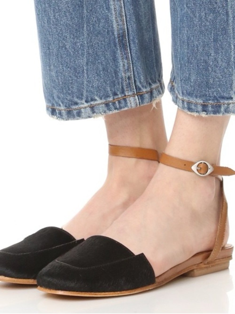 Free People Korine Calf Hair Flats